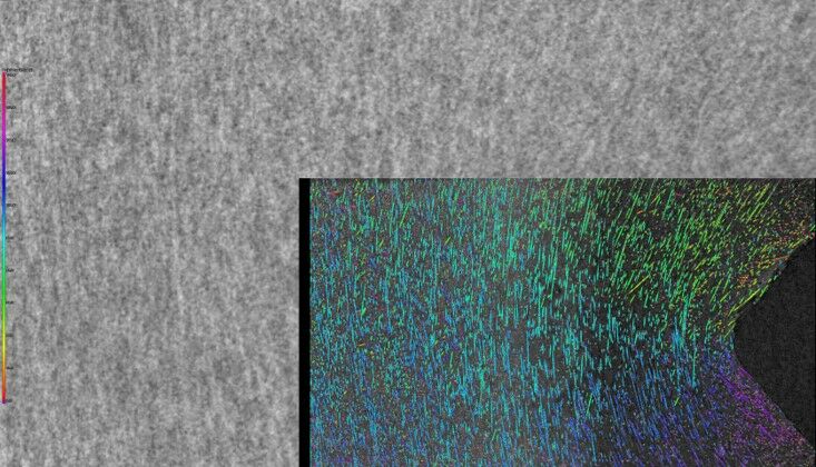 Fiber composite analysis with color coding