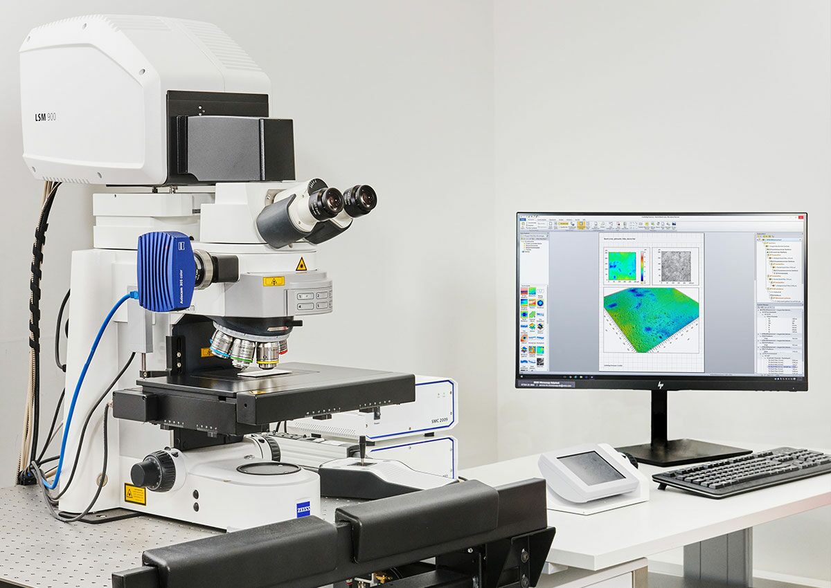 Laser scanning microscopy for coating thickness measurement
