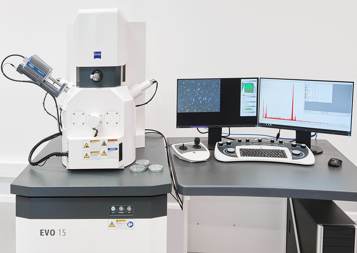 REM-EDX for coating thickness measurement