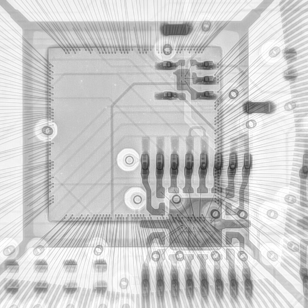 2D X-ray inspection of bond wires on an assembled printed circuit board