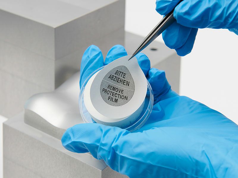 Partikelstempel, richtige Anwendung: Schritt 3