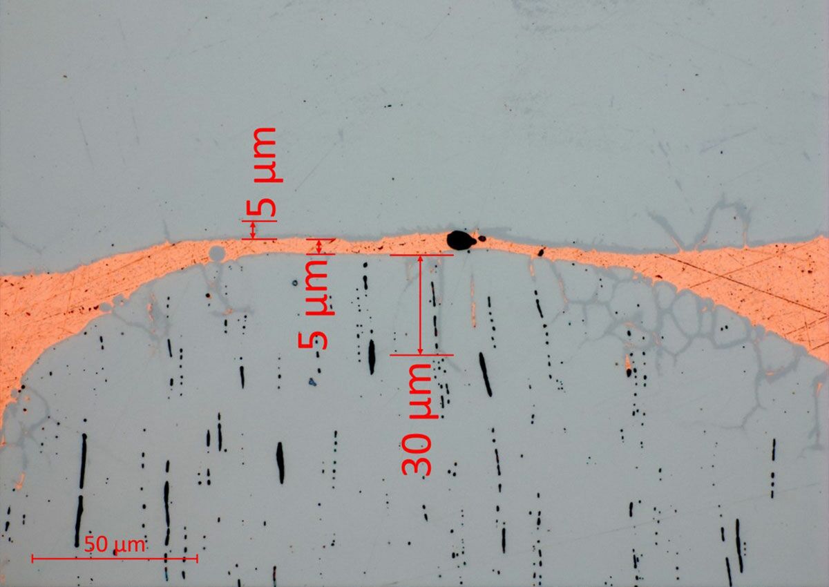Solder seam testing for quality assurance and damage analysis