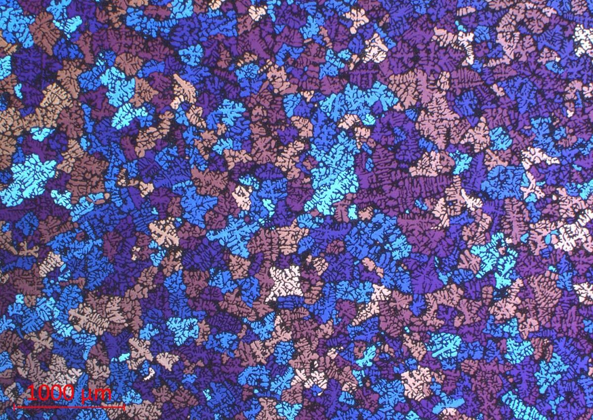 Microstructure analysis on metallographically prepared section