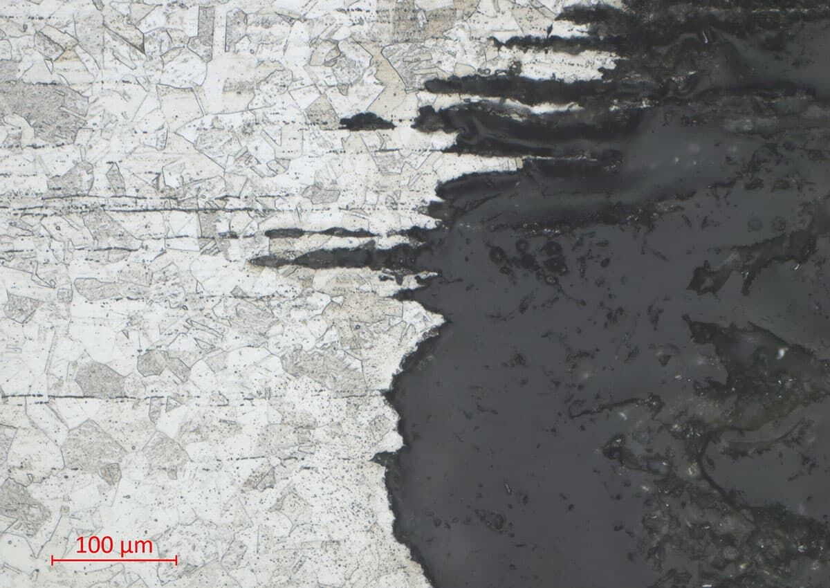 Corrosion in delta ferrite