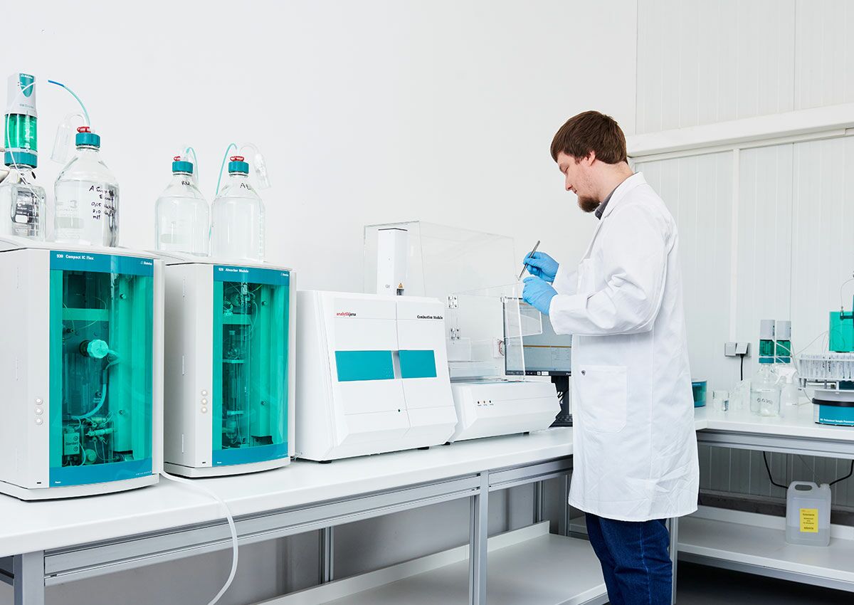 Verbrennungsionenchromatographie (CIC) zur EOX-Analyse