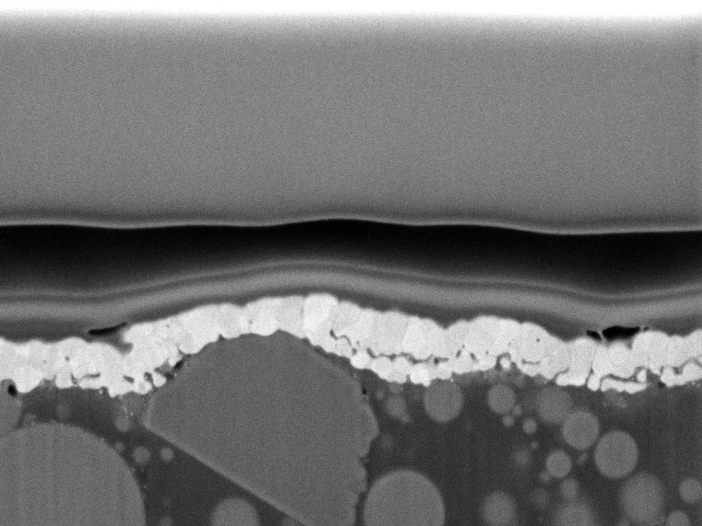 Darstellung des Schichtaufbaus eines Chip