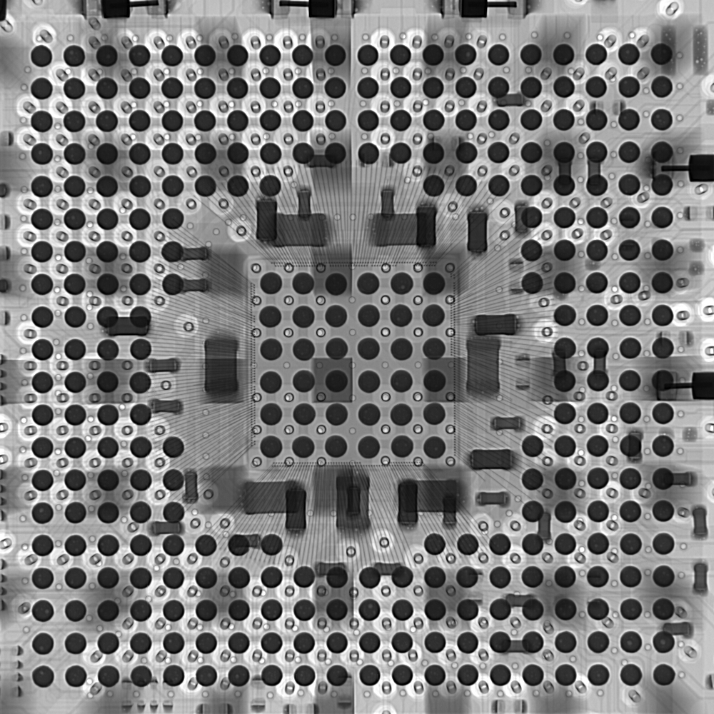 Ball Grid Array (BGA) im 2D-Röntgenbild